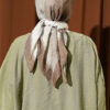 Striped Bamboo Crinkle Scarf Henna Green - Image 3