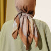 Striped Bamboo Crinkle Scarf Oil Green – Bild 3