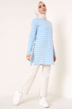 Alternative view of Striped Tunic Baby Blue