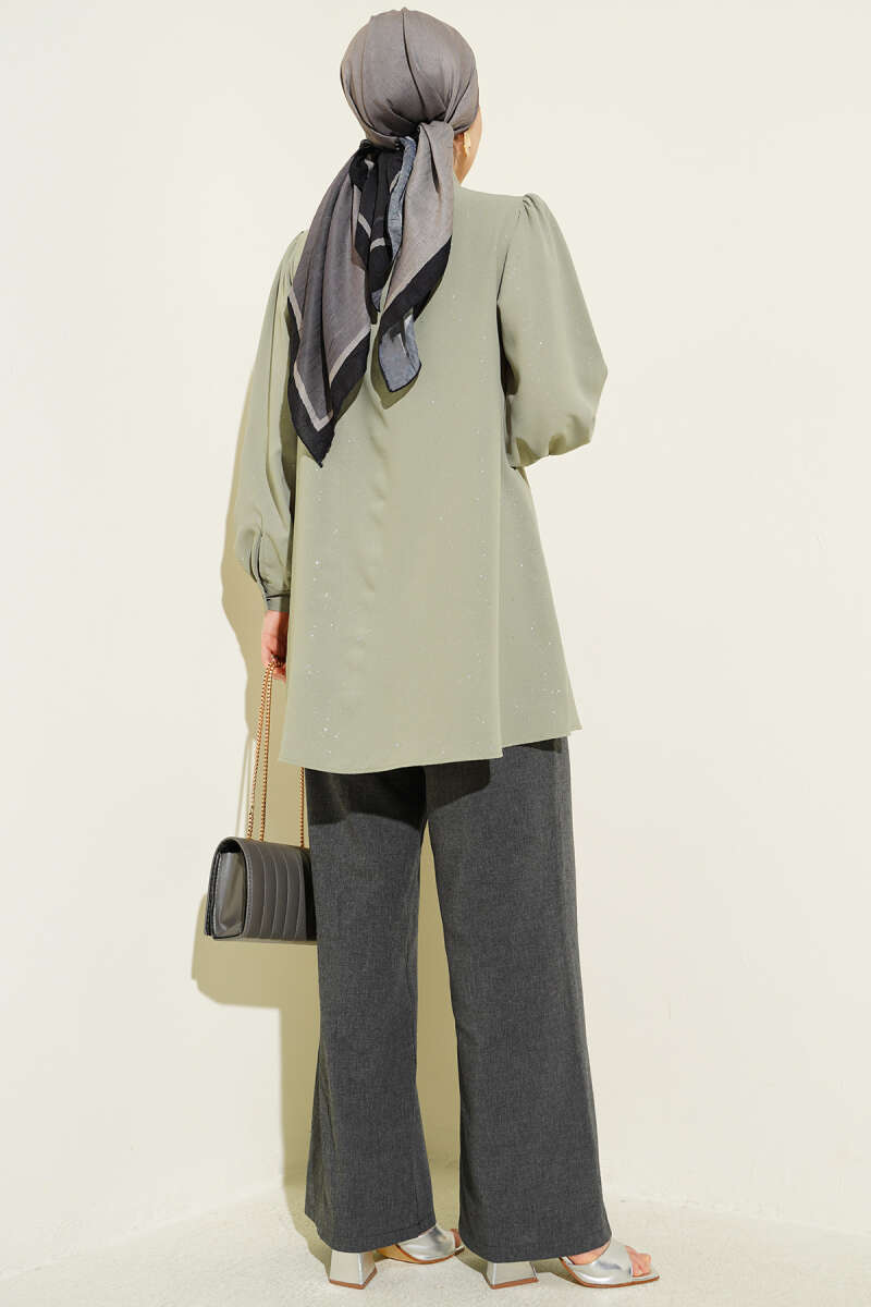 Shimmery Balloon Sleeve Shirt Hazel - immagine 3