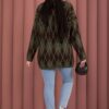 Softie Diamond Patterned Knit Sweater Khaki - Image 4
