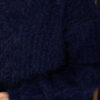 Soft Plush Textured Knit Sweater Navy Blue – Image 6
