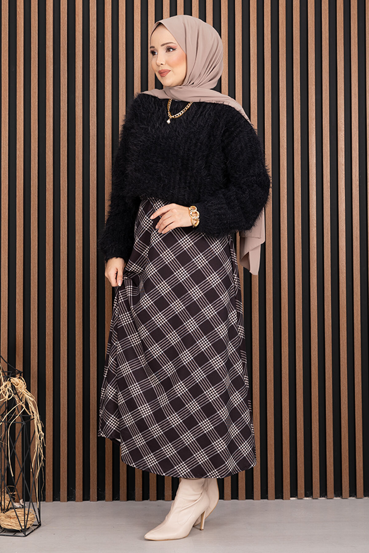Soft Plush Textured Knit Sweater Black - immagine 4