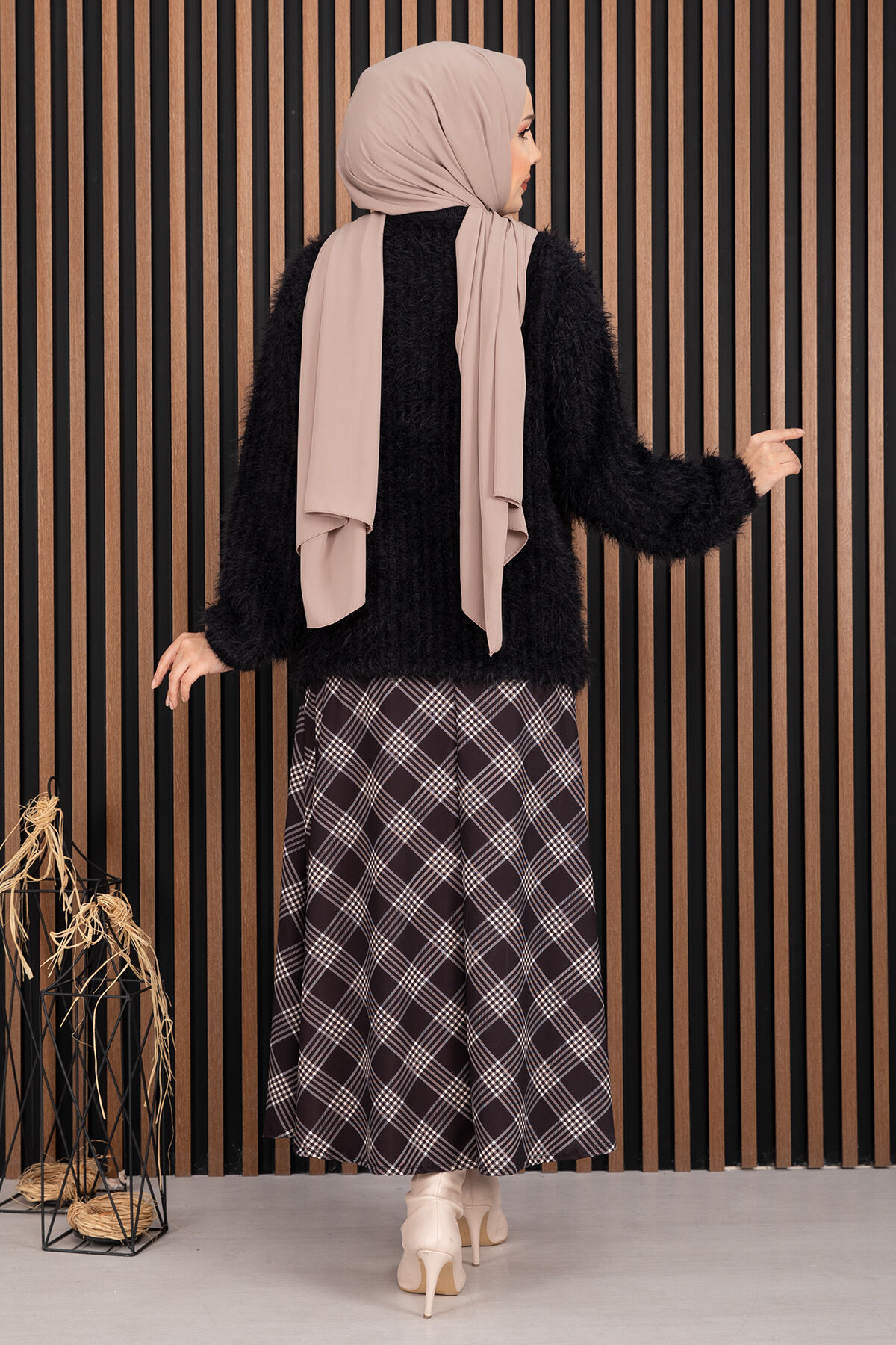 Soft Plush Textured Knit Sweater Black - immagine 6