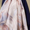 Abstract Leaf Pattern Bamboo Crinkle Shawl Baby Blue - Image 4