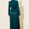 Pleated Skirt Two-Piece Set Emerald – Image 3