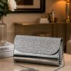 Sparkling Evening Clutch Bag Smoke