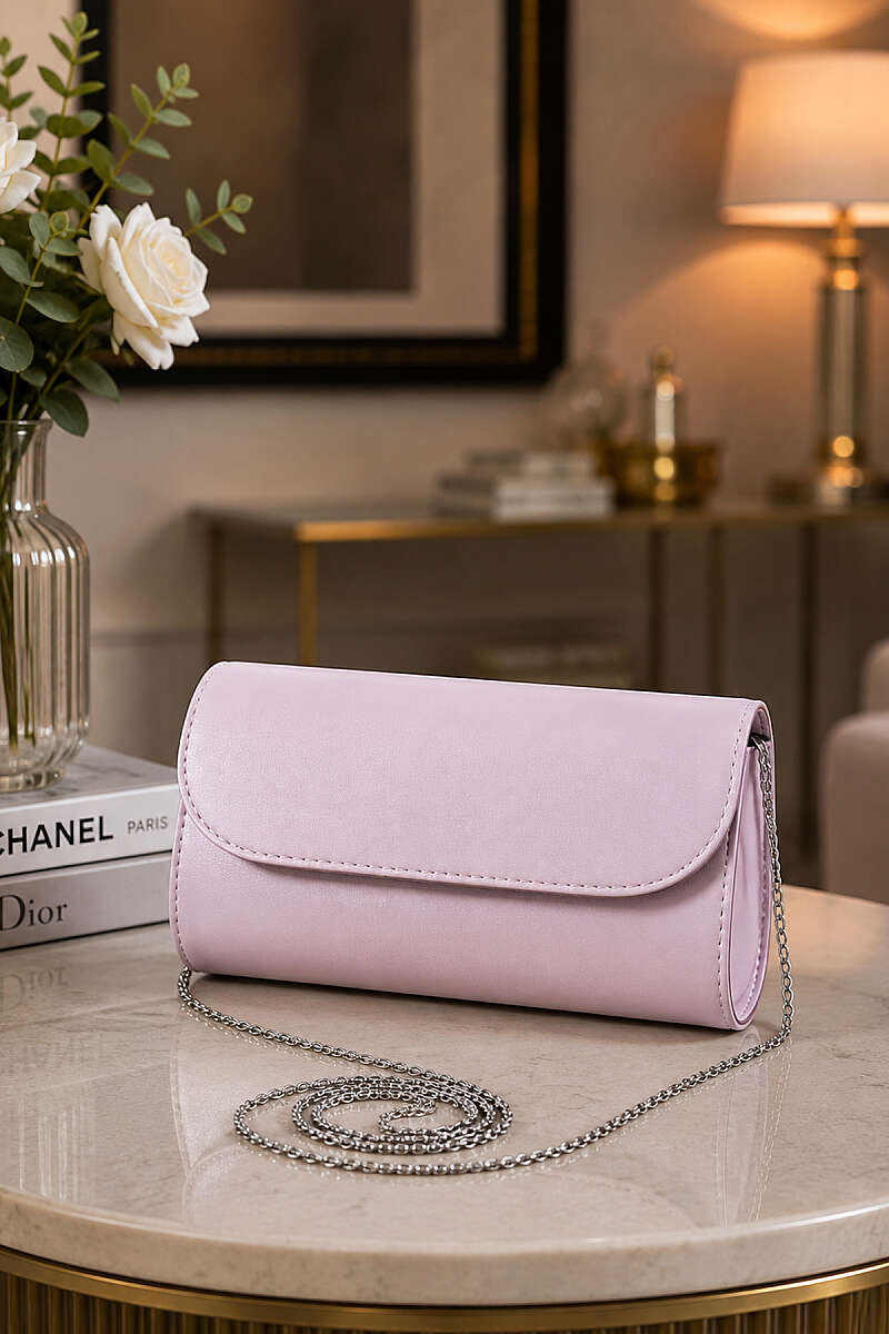Sparkling Evening Clutch Bag Powder Pink