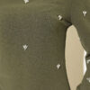 Stone Embellished Shoulder Cape Dress Khaki – Image 4