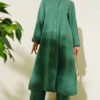 Stone-Embellished Long Tunic Two-Piece Set Stone