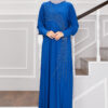 Stone Detailed Sandy Modest Dress Indigo – Bild 3