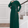 Stone Detailed Sandy Modest Dress Emerald – Bild 4