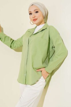 One Pocket Loose Shirt Hazel