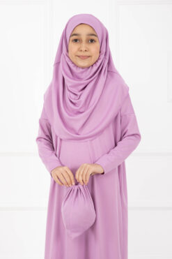 Alternative view of Modest Kids Prayer Dress Lilac