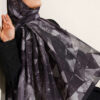 Triangle Pattern Bamboo Crinkle Scarf Anthracite