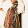 Triangle Pattern Bamboo Crinkle Scarf Green