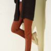 Ironed Stripe Slim Fit Trousers Dark Brown - immagine 5