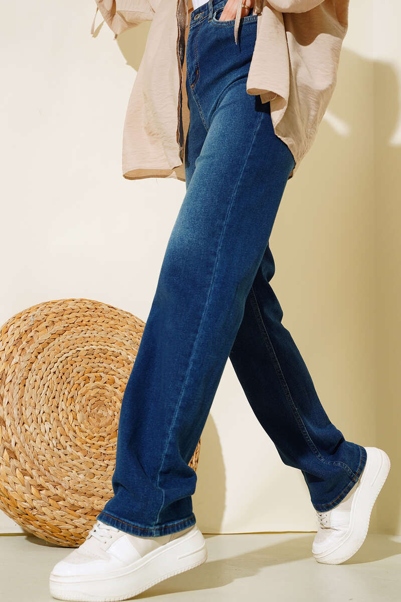Wide Leg Denim Pants Blue – Bild 2