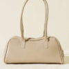 Long-handled zippered baguette bag Beige – Image 2