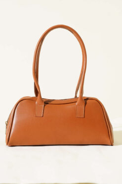 Alternative view of Long-handled zippered baguette bag Tan
