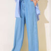 Baggy High-Waisted Denim Pants Dark Blue - immagine 5