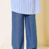 Baggy High-Waisted Denim Pants Dark Blue - immagine 3