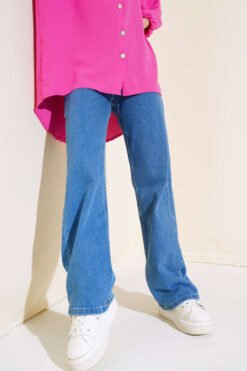 Alternative view of Wide Leg Denim Pants Denim Blue