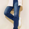 Wide Leg Denim Pants Dark Blue – Image 2