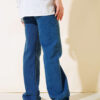 ⁦Wide Leg Denim Pants Blue⁩ - الصورة ⁦3⁩