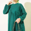 V-Neck Dress with Gathered Detail Green – Bild 2
