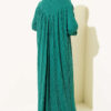 V-Neck Dress with Gathered Detail Green – Bild 3