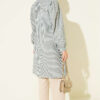 V-Neck Lace Trim Striped Blouse Green - Afbeelding 3