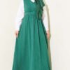 V-Neck Knit Jumper Dress Green