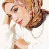 Velora Patterned Soft Shawl Dark Brown