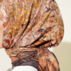 Velora Patterned Soft Shawl Dark Brown - Afbeelding 4