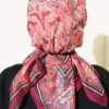 Velora Patterned Soft Shawl Burgundy - Afbeelding 3