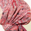 Velora Patterned Soft Shawl Burgundy - Afbeelding 4