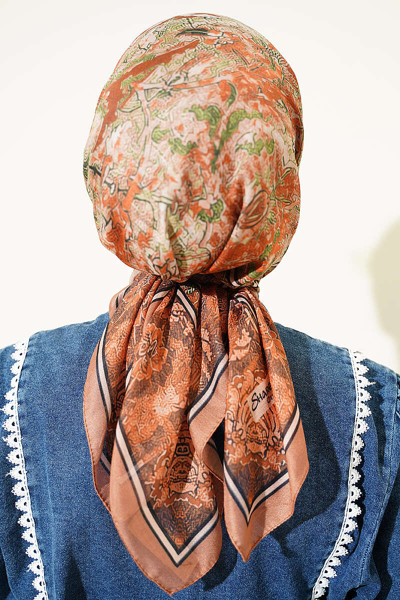 Velora Patterned Soft Shawl Camel - Image 3