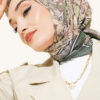 Velora Patterned Soft Shawl Khaki - Afbeelding 2