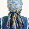 Velora Patterned Soft Shawl Navy Blue - Image 3