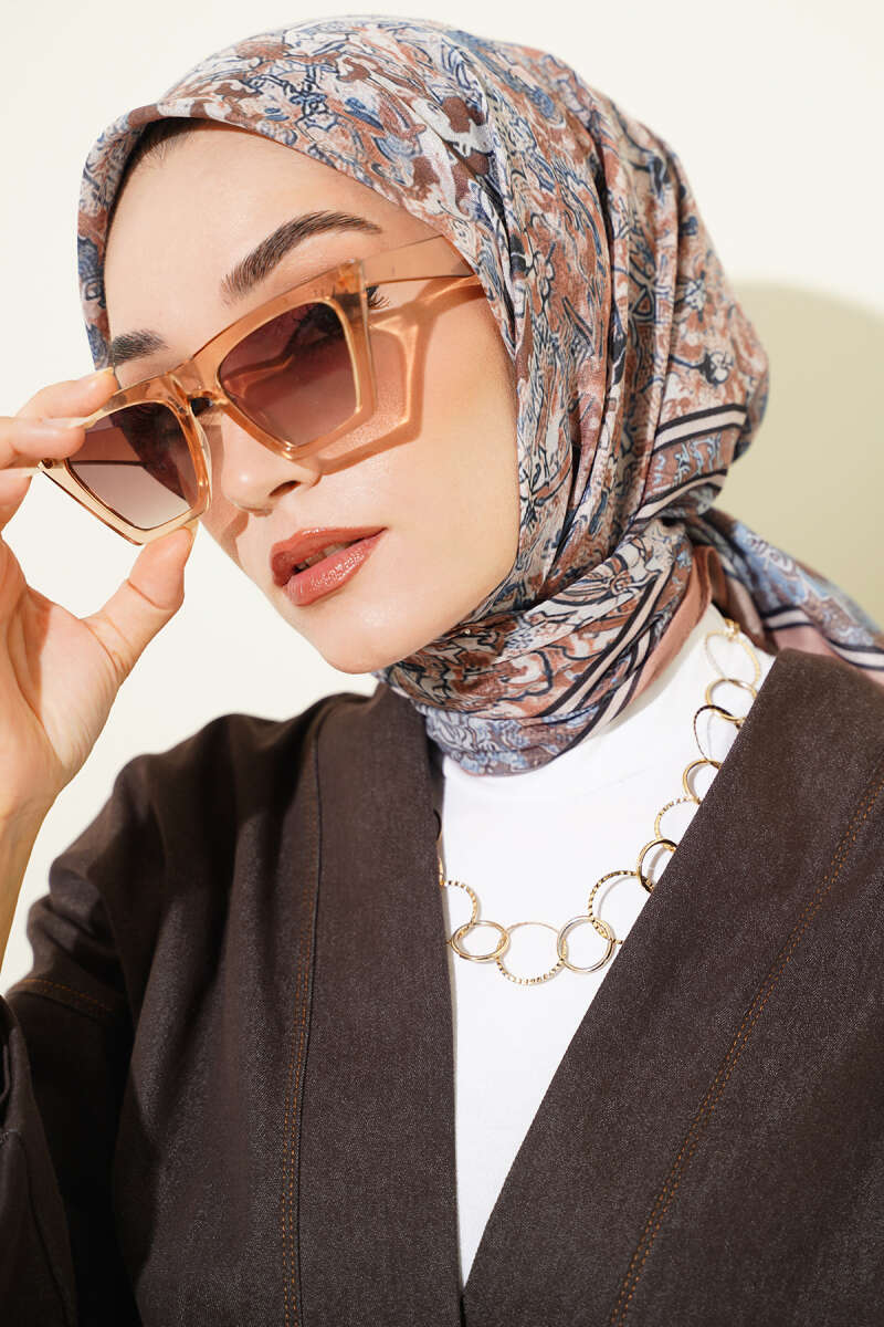 Velora Patterned Soft Shawl Latte