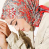 Velora Patterned Soft Shawl Pomegranate Blossom