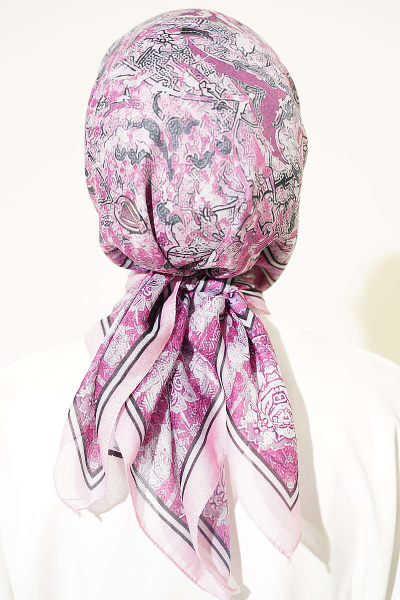 Velora Patterned Soft Shawl Pink - Image 3