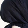 Vera Plain Scarf with Hem Edge Dark Navy - الصورة 4