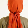 Vera Plain Scarf with Hem Edge Orange - الصورة 3