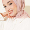 Vera Plain Scarf with Hem Edge Powder Pink - الصورة 2