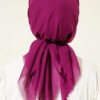 Vera Plain Scarf with Hem Edge Wine Red - immagine 3
