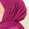 Vera Plain Scarf with Hem Edge Wine Red - immagine 4