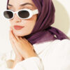 Vera Plain Scarf with Hem Edge Vinegar - immagine 2