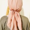Vera Plain Scarf with Hem Edge Salmon - الصورة 3